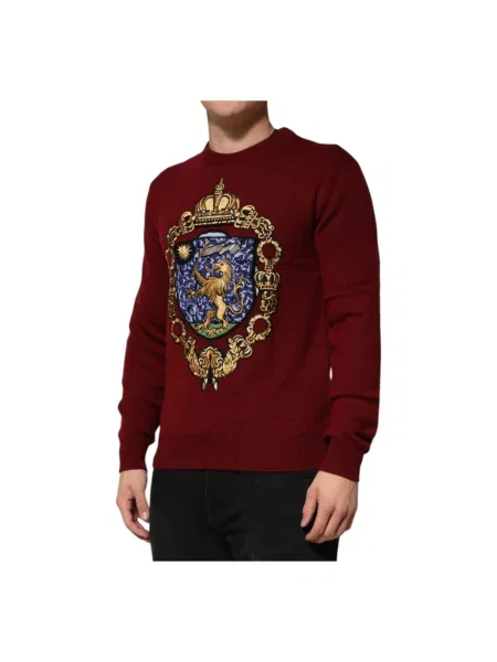 Sweter Dolce And Gabbana z kaszmiru czerwony