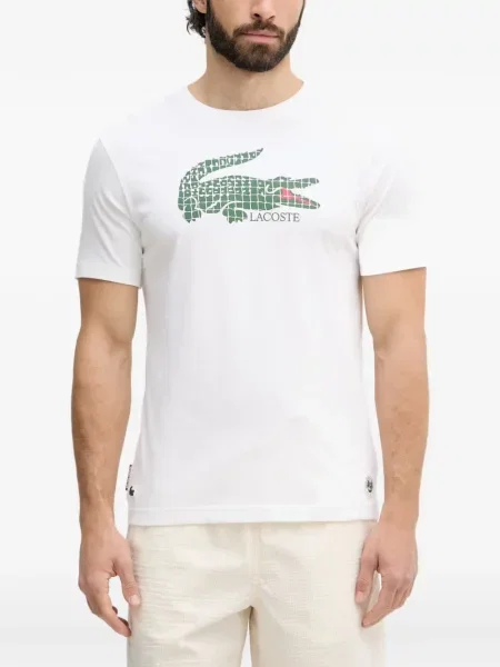 Tricou Lacoste cu imagine alb