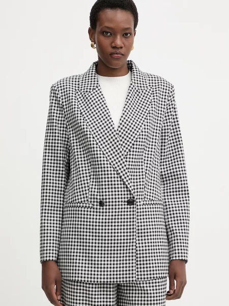 Morgan sacou cu două rânduri de pentru femei cu vâscoză negru