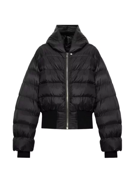 Geacă cu puf Rick Owens cu glugă negru