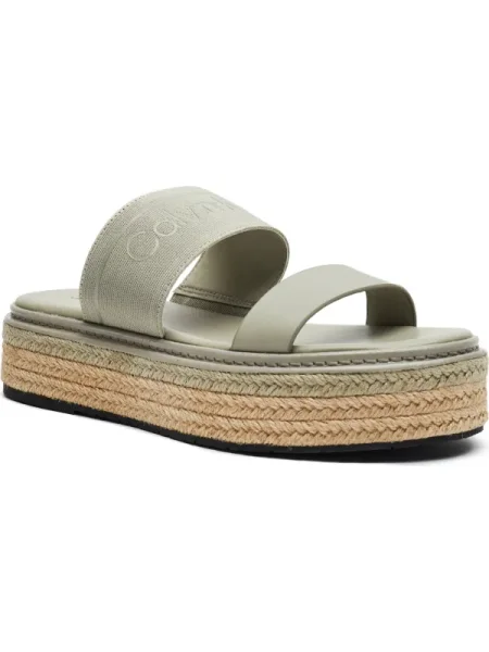 Calvin Klein De piele șlapi verde