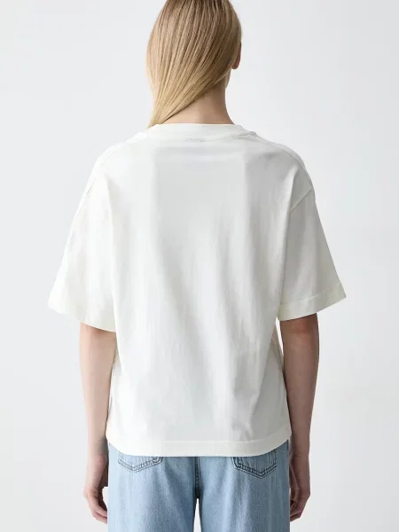 Adidas T-shirt beżowa