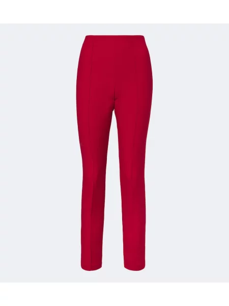 Decupat pantaloni Roland Mouret de lână roșu