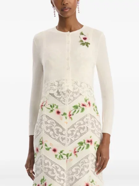 Decupat cardigan Oscar De La Renta