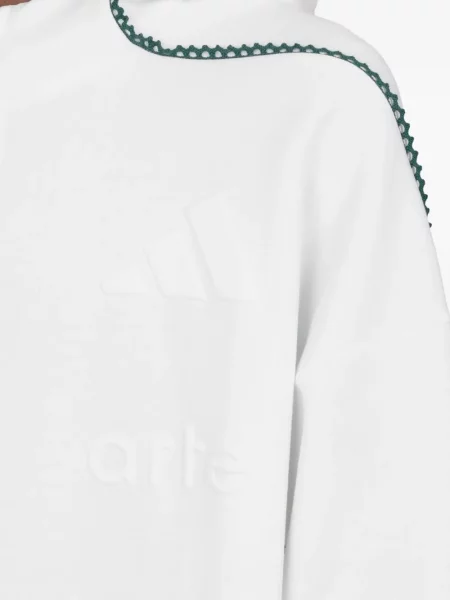 Tricou Adidas cu dungi din dantelă alb