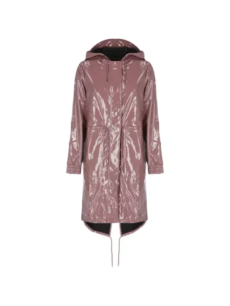Geacă parka Rains cu glugă roz