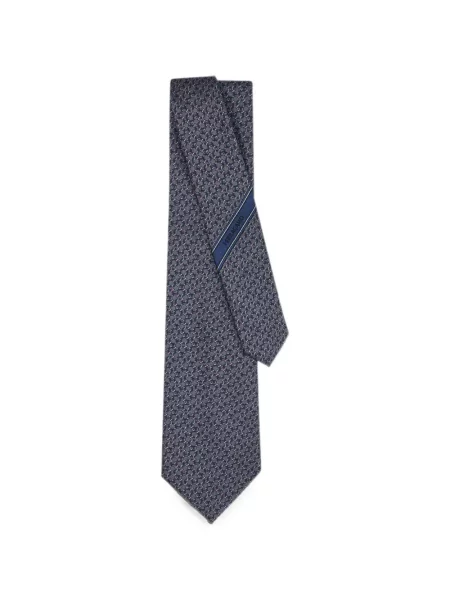 Cravată Ferragamo din jacard gri