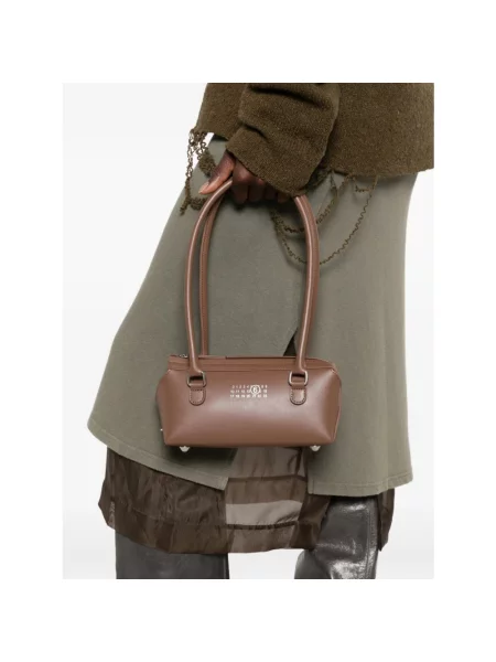 Maison Margiela torebka bagietka skórzana brązowa
