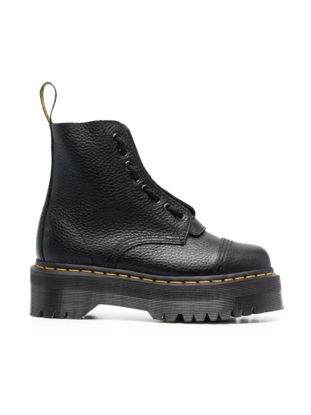 Botki Dr. Martens sznurowane skórzane czarne