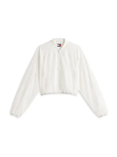 Tommy Jeans Geacă de primăvară-toamnă alb