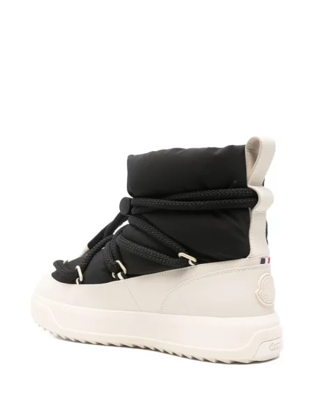 Sneakerși Moncler cu șireturi din dantelă negru