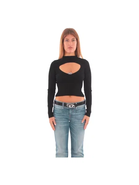 Golf sweter Diesel wełniany czarny