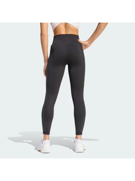 Pruhované legíny Adidas černé