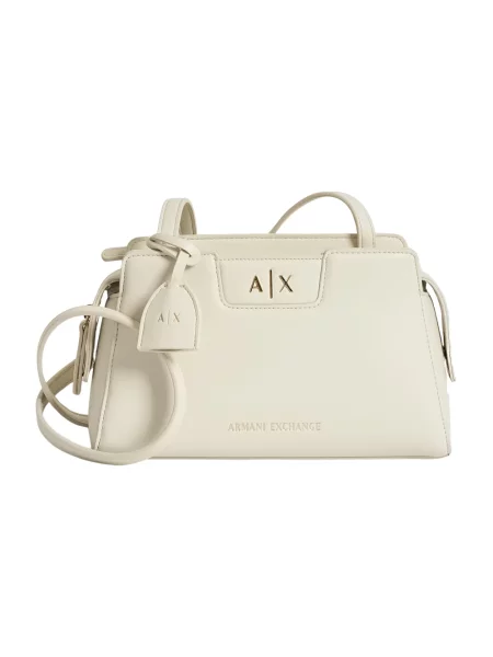 Torebka crossbody Armani Exchange skórzana biała