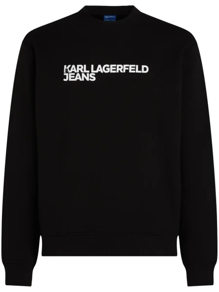 Hanorac Karl Lagerfeld Jeans cu autograf negru