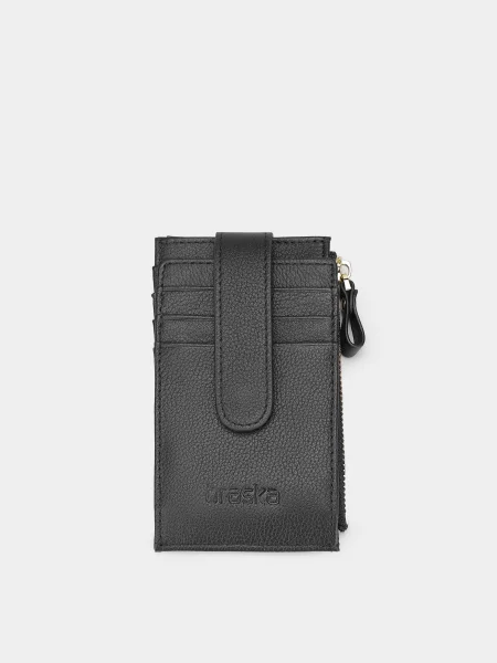 Кожаный кошелек Braska черный