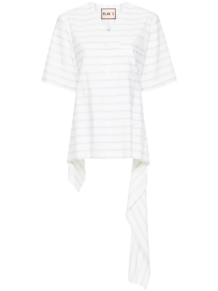 Cămașă Plan C din poplin verde