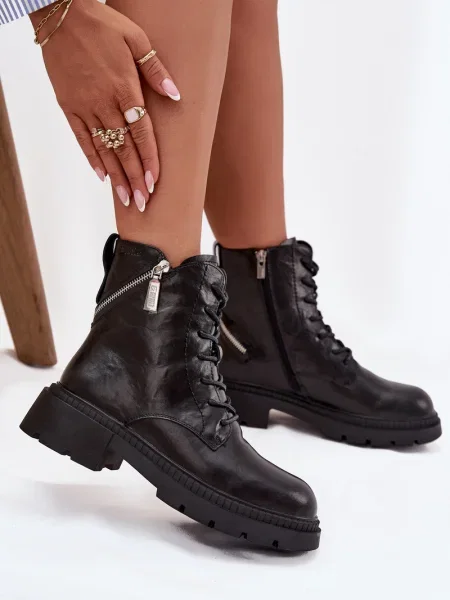 Usnjene poslovne gležnjarji Big Star Shoes črna