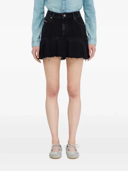 Fustă din denim Diesel negru