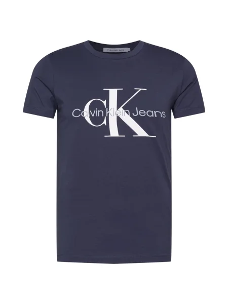 Calvin Klein Jeans Tricou Bleumarin alb
