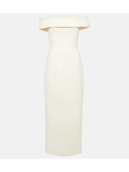 Rochie midi Emilia Wickstead până la genunchi de costum alb