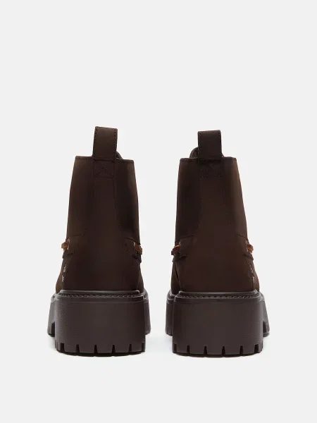 Ботинки Timberland из нубука коричневые