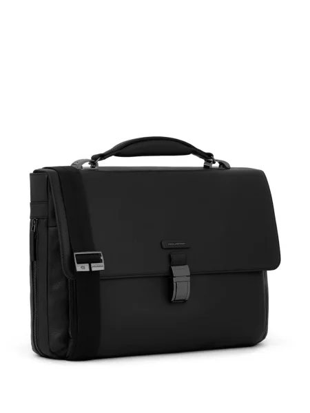 Servietă Piquadro din piele negru