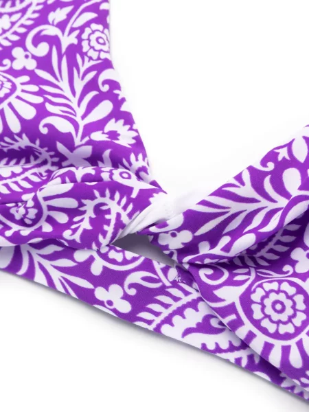 Raštuotas palaidinė be rankovių Mc2 Saint Barth su paisley raštu violetinė