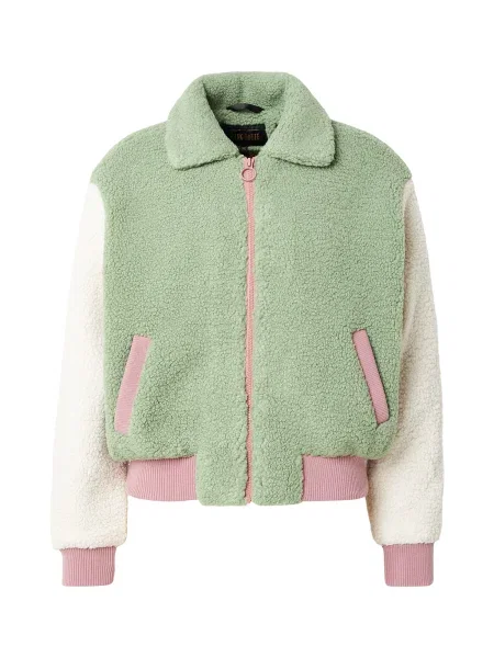 King Louie Prehodna jakna Fay zelena / staro roza / naravno bela