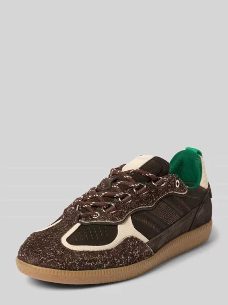 Sneakersy ze skóry naturalnej z obszyciem w kontrastowym kolorze Alohas