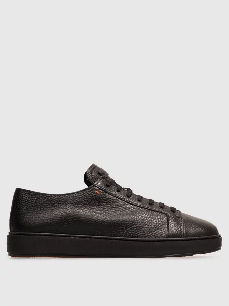 Кожаные кроссовки Santoni черные