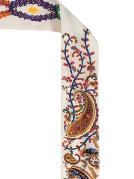 Fular Etro cu model paisley cu autograf