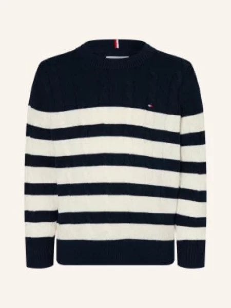 Tommy Hilfiger Svetr tmavě modrá bílá