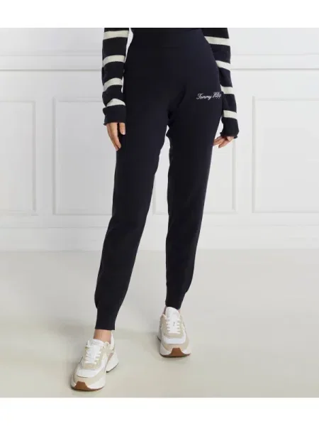 Tommy Hilfiger Melegítő alsó Script Graphic Sötétkék kék