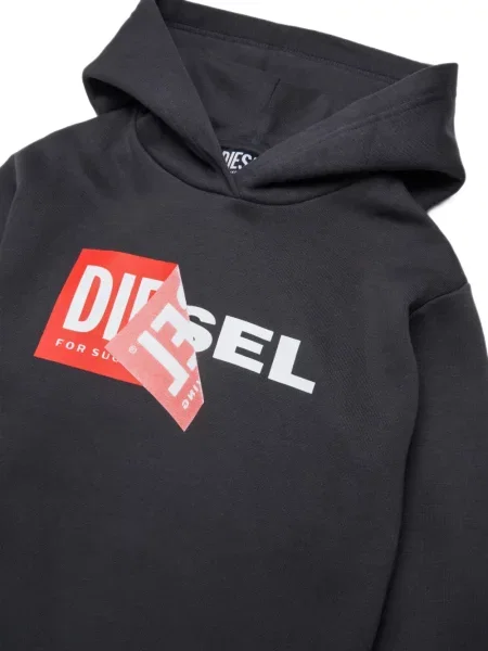 Bluza z kapturem dziecięca Diesel szara