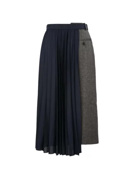 Fusta maxi Sacai de lână albastru
