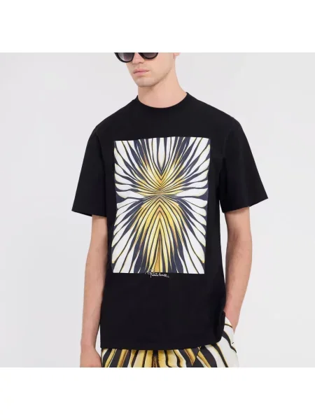 Koszulka Roberto Cavalli z nadrukiem czarna