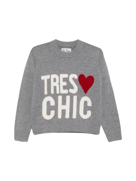 Sweter Mc2 Saint Barth wełniany szary