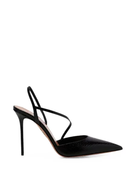 Pantofi cu toc Aquazzura slingback negru
