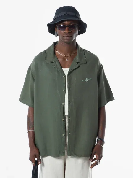 VAMOS CLO Cămașă Spirea închis / mai multe culori verde