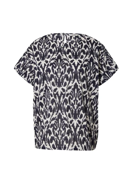 Mbym Tricou Amana albastru marin alb