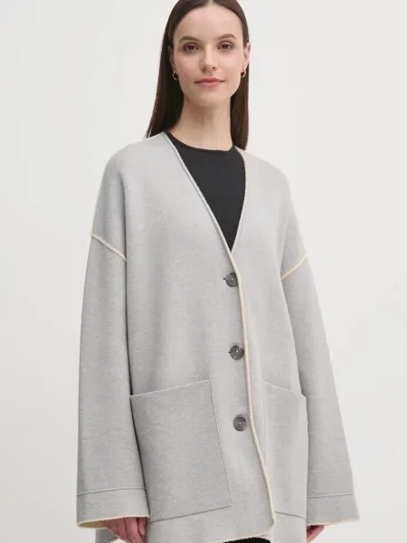 OUI cardigan cu două fețe călduros gri