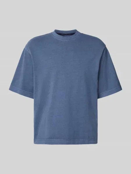 T-shirt o pudełkowym kroju z czystej bawełny model CORY' Selected Homme niebieska