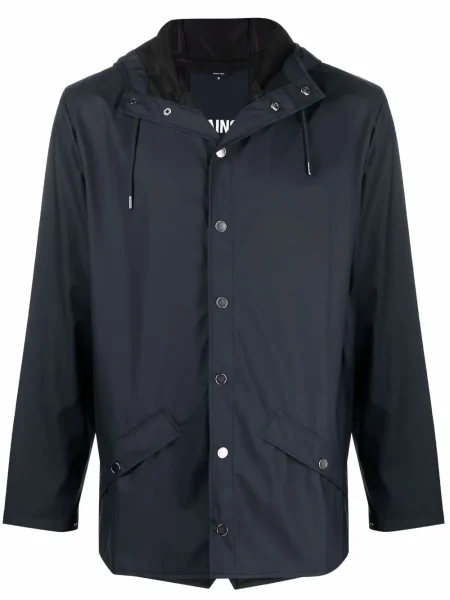 Geacă bomber Rains cu glugă albastru