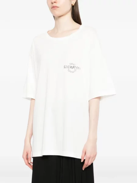 Tricou Yohji Yamamoto cu imagine alb