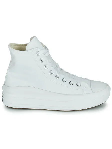 Plátené tenisky Converse Chuck Taylor All Star na platforme biela