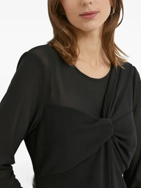 Rochie maxi Dkny lungă de costum negru