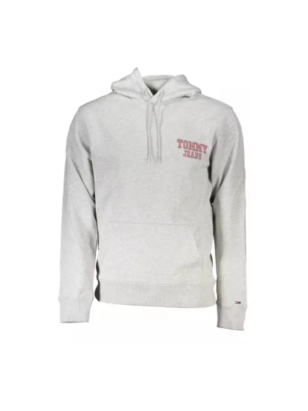 Bluza z kapturem Tommy Hilfiger z kapturem z długim rękawem szara