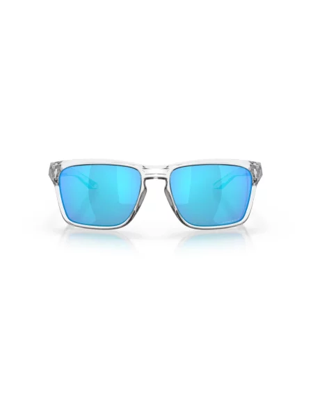 Przezroczyste okulary Oakley Sylas z szafirowymi soczewkami Prizm białe