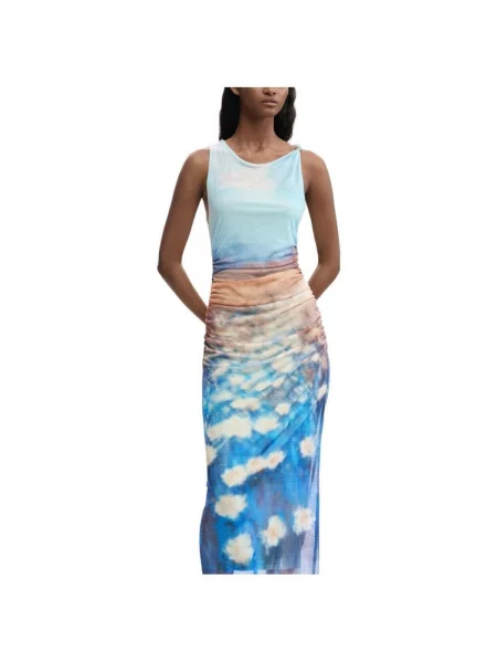 Rochie Desigual din tul albastru